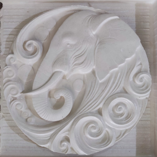 Ethereal Elephant 3D Wall Sculpture