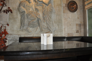 TRAVERTINE CANDLE HOLDER